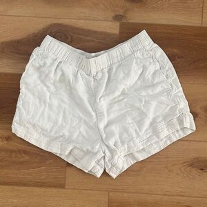 Abercrombie White Linen Shorts